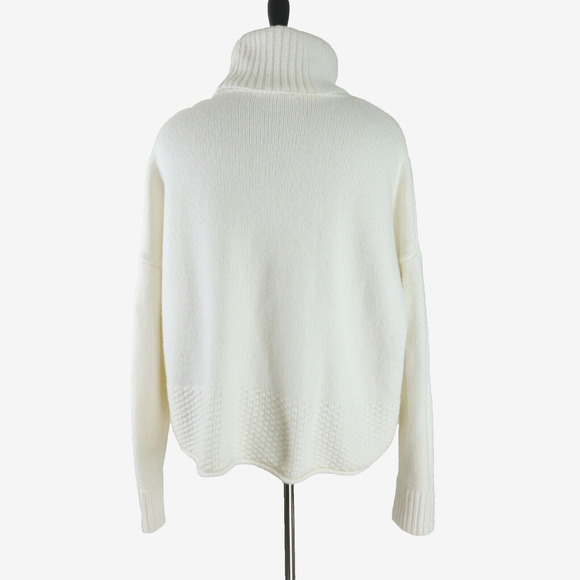 Madewell Size XL Sadler Turtleneck Sweater White Boxy Pullover #NH988 - Picture 4 of 11